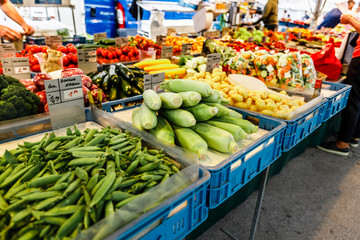 Local  fruit and vegetable market in Europe