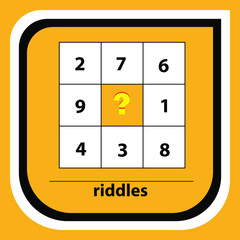 Counting games for kids and adults. Educational math game. Result. Crossword for social networks. Rebus. Riddle for the mind. Riddle with numbers. Vector