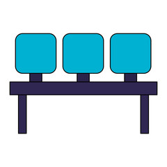 Isolated airport seats vector design