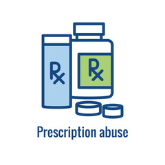 Drug & Alcohol Dependency Icon - shows drug addiction imagery