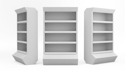 POS Product Stand Or Shelf Display. Blank Product Holder For Cosmetics