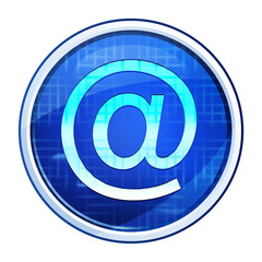 Obraz premium Email address icon futuristic blue round button vector illustration