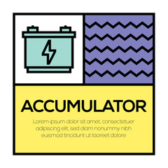 ACCUMULATOR ICON CONCEPT