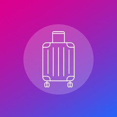 luggage bag icon in linear style