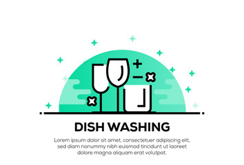 DISH WASHING ICON CONCEPT