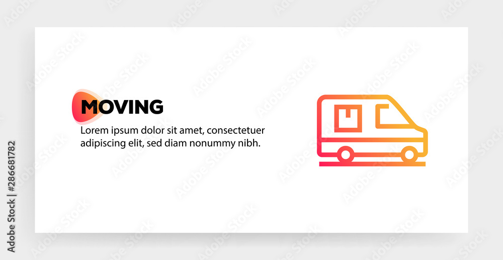 Canvas Prints moving icon concept