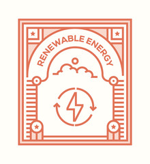 RENEWABLE ENERGY ICON CONCEPT