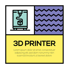 3D PRINTER ICON CONCEPT