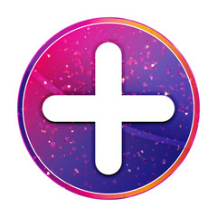 Fototapeta premium Plus icon creative trendy colorful round button illustration