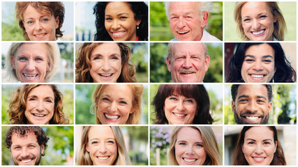 Fototapeta premium Portraits of beautiful commercial people