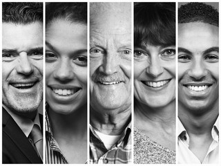 Portraits of beautiful commercial people