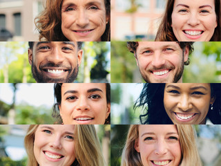 Portraits of beautiful commercial people