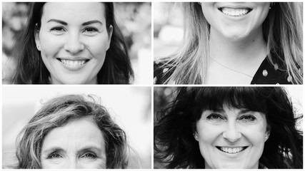 Portraits of beautiful commercial people