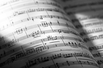 Naklejka premium Music Book Close-Up