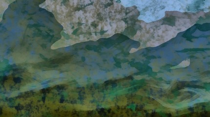 Art texture. Pictorial artwork. Creative modern wallpaper. Watercolor background. Paint splashes on paper.