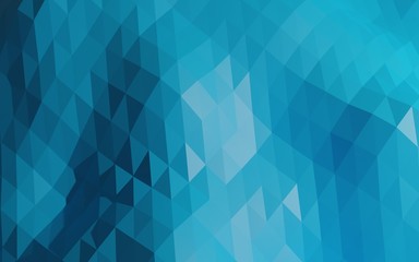 Blue abstract geometric rumpled triangular low poly 3d rendering 