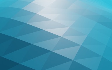 Blue abstract geometric rumpled triangular low poly 3d rendering 