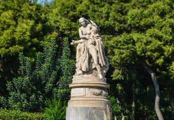 Fototapeta na wymiar Classical statue of antique heroes