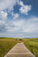 Beautiful Mountain Landscape Panorama At Seiser Alm In South Tyrol Italy