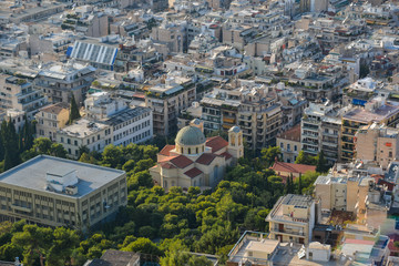 Obraz premium Aerial view of Athens, Greece