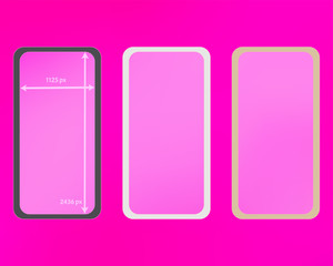 Mesh, pink colored phone backgrounds kit.