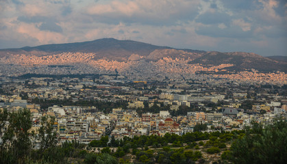 Fototapeta na wymiar Aerial view of Athens, Greece