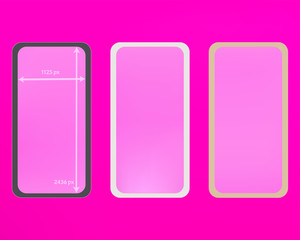 Mesh, pink colored phone backgrounds kit.