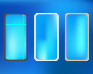 Mesh, azure colored phone backgrounds kit.