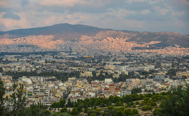 Fototapeta na wymiar Aerial view of Athens, Greece