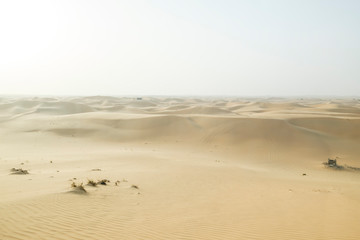 Abu Dhabi desert landscape at golden hour