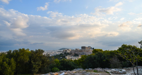 Fototapeta na wymiar Famous Acropolis Hill in Athens, Greece