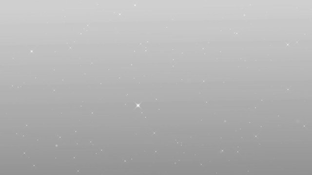 4K White bokeh particles. Elegant festive motion background. Grey gradient backdrop