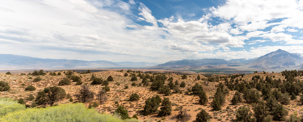 Panoramic view from Vista Point on the highway 395