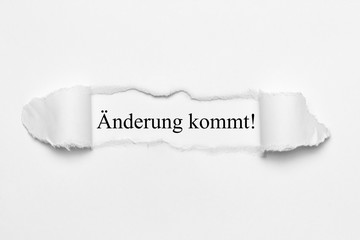Änderung kommt!