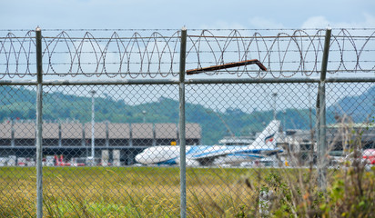 Passenger airplane at Phuket Airport