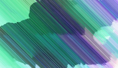 Naklejka premium diagonal lines and bright colours. teal blue, light steel blue and medium aqua marine colors. can be used for wallpaper cards, poster, canvas or texture