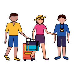 Isolated traveler people vector design