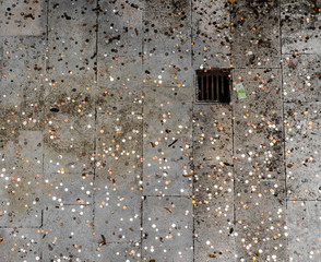 Coins on the floor of a wishing well