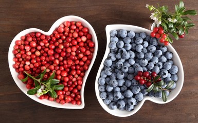 Blueberries and cowberries.