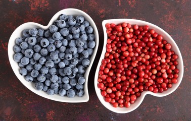 Blueberries and cowberries.