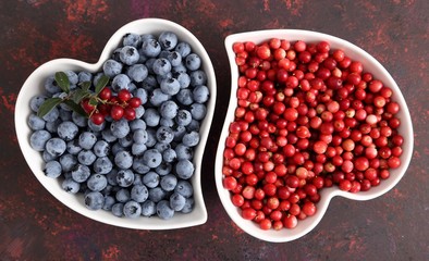 Blueberries and cowberries.
