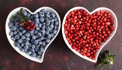Blueberries and cowberries.