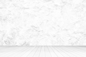 White Floral Room Background with Wooden Floor, Suitable for Product Presentation and Backdrop.