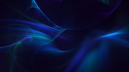 3D rendering multicolored abstract fractal on black background