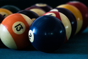 Bolas de billar juntas