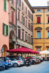 Obraz na płótnie Canvas BOLOGNA, ITALY - May 27, 2018: Street view of downtown Bologna, Italy