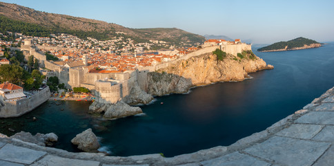 Panoramic view of Dubrovnik, Croatia a historic town on the Adriatic Sea