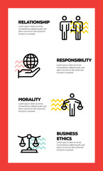 BUSINESS AND MARKETING LINE ICON CONCEPT