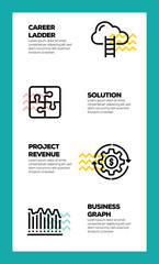 Fototapeta premium BUSINESS MANAGEMENT LINE ICON CONCEPT