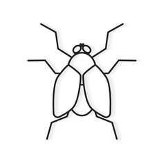 fly insect icon- vector illustration